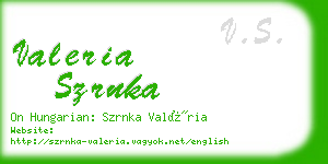 valeria szrnka business card